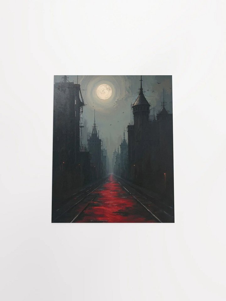 Moonlit Gothic Cityscape Poster product image (4)