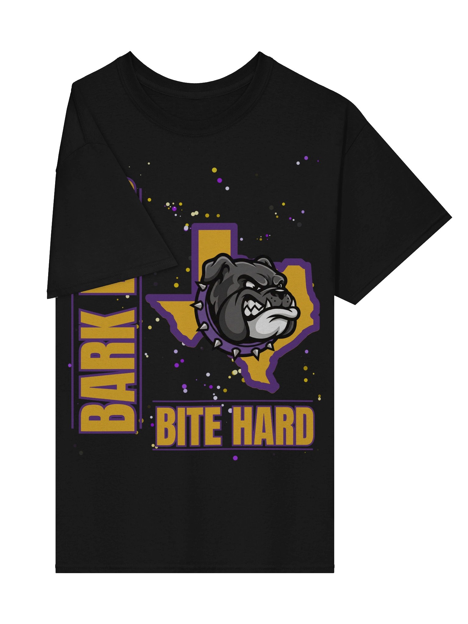 Bark Loud Spirit Tee - Purple on Gold [READ DESCRIPTION FOR CUSTOMIZATION] product image (4)