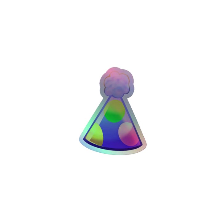 Raphael's Party Hat Holographic Sticker product image (1)