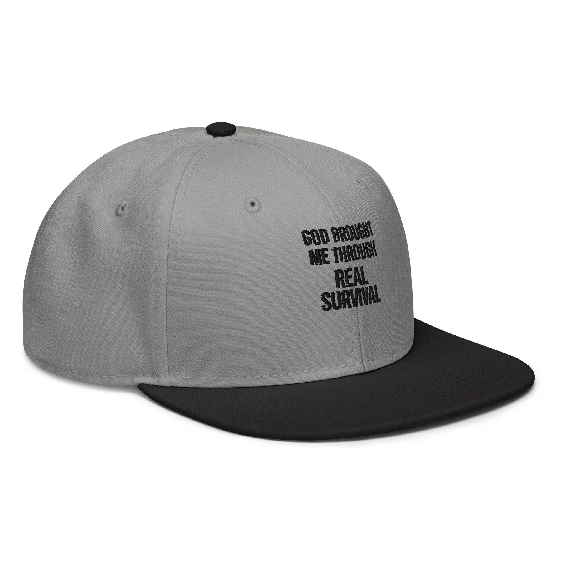 God Brought Me Through “Real Survival” Snapback Hat | GBMT Signature Flat Bill Cap product image (5)