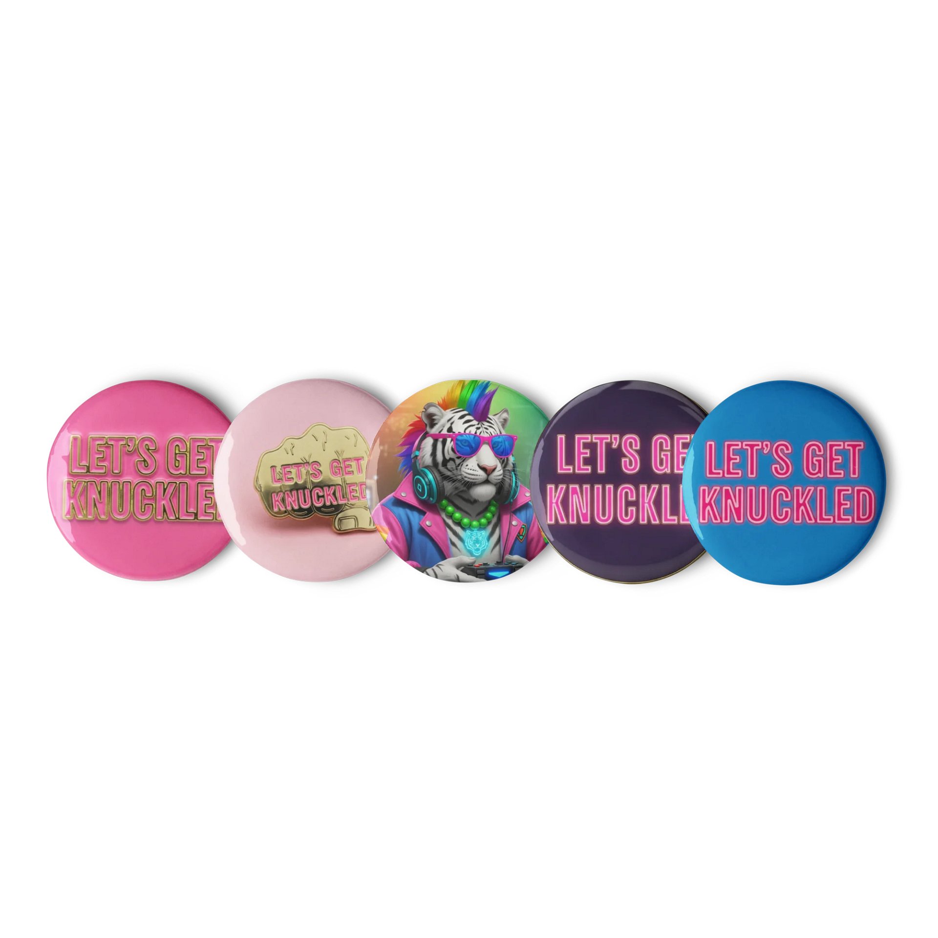 Let's Get Knuckled Pin Button Set product image (1)