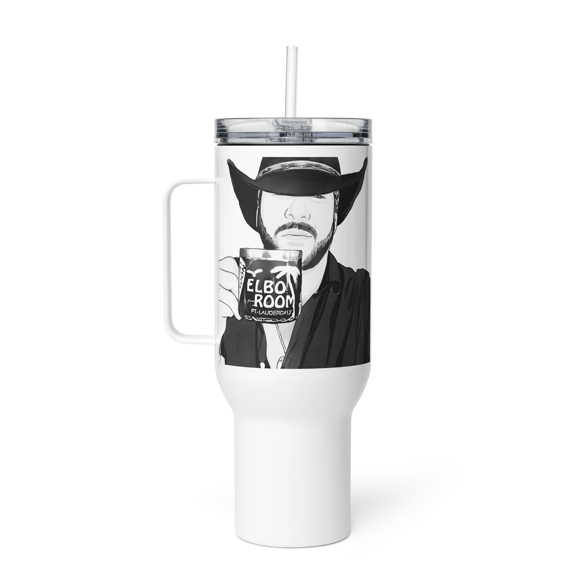 Cowboy Pete "Day Drinker" 40oz Neon Insulated Mug — Elbo Room Social Club Edition product image (1)