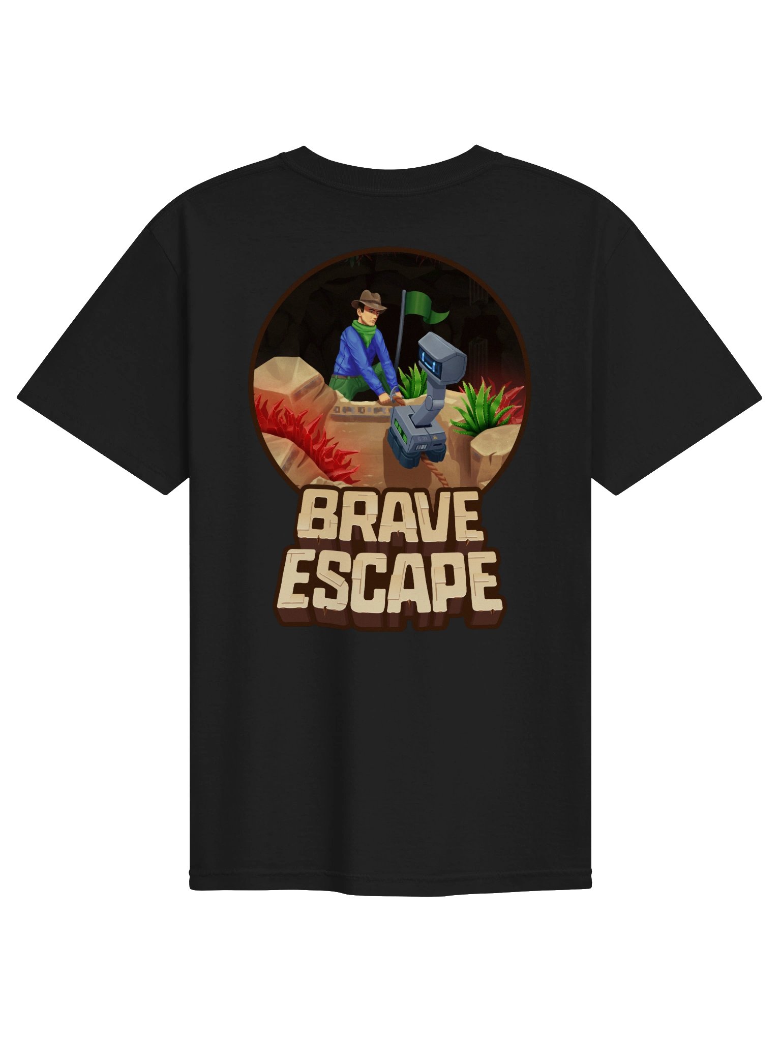 Hit Start Heavyweight T-Shirt Back Graphic Black product image (2)