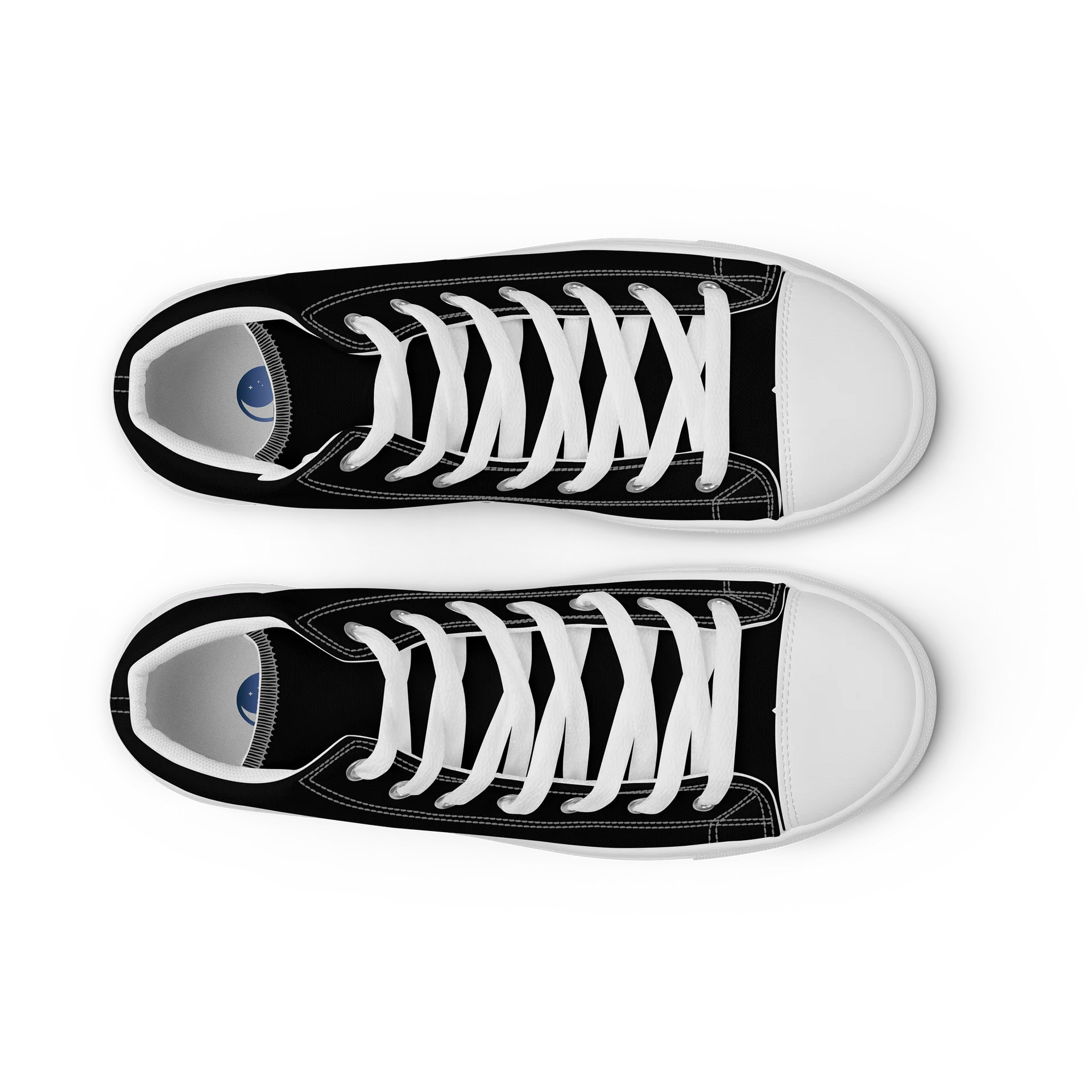 Moo Cherry Pawsom Logo Women's High-Canvas Shoes (Black) product image (9)