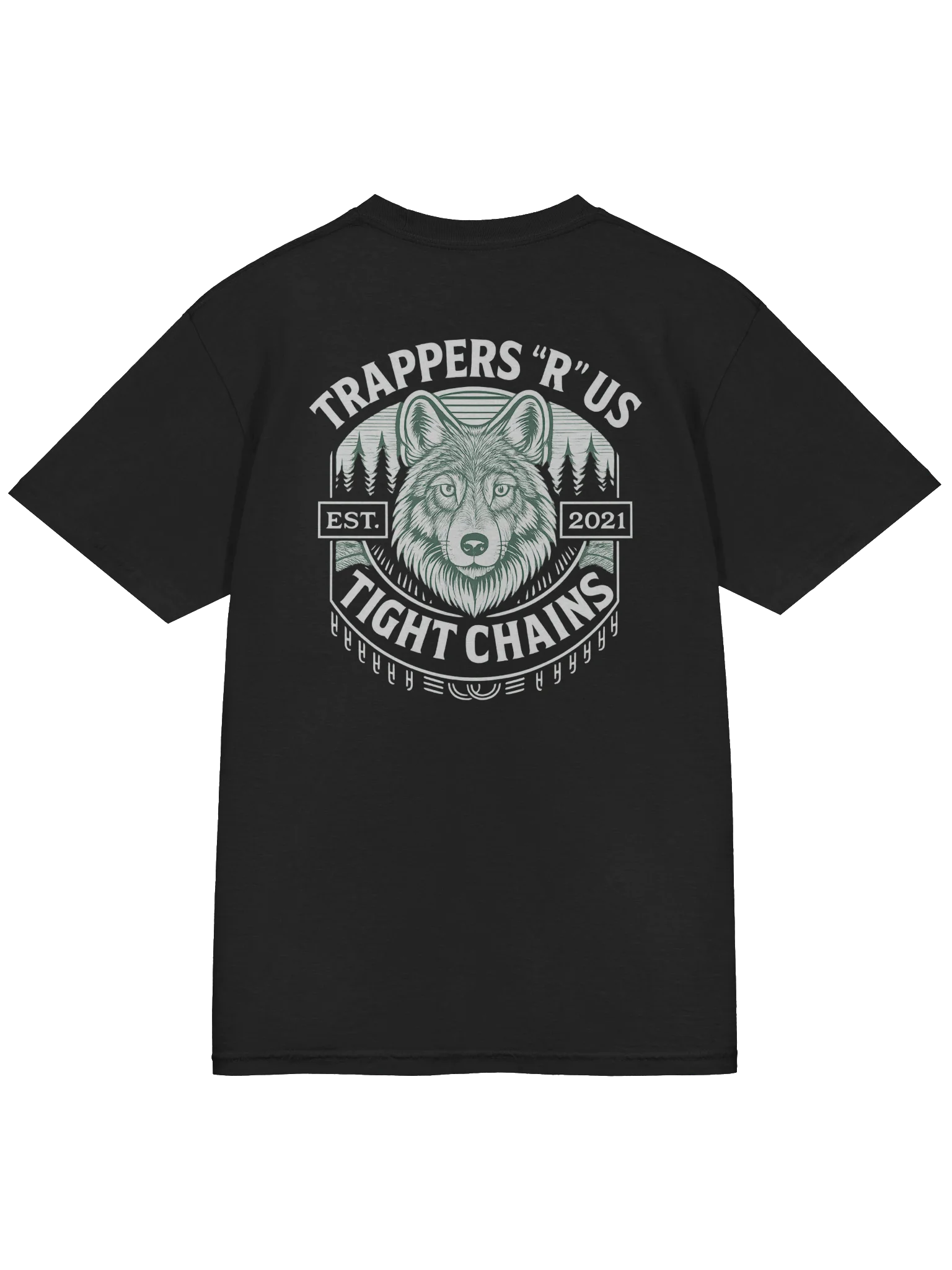 Black Tee White Tight Chains Logo product image (23)