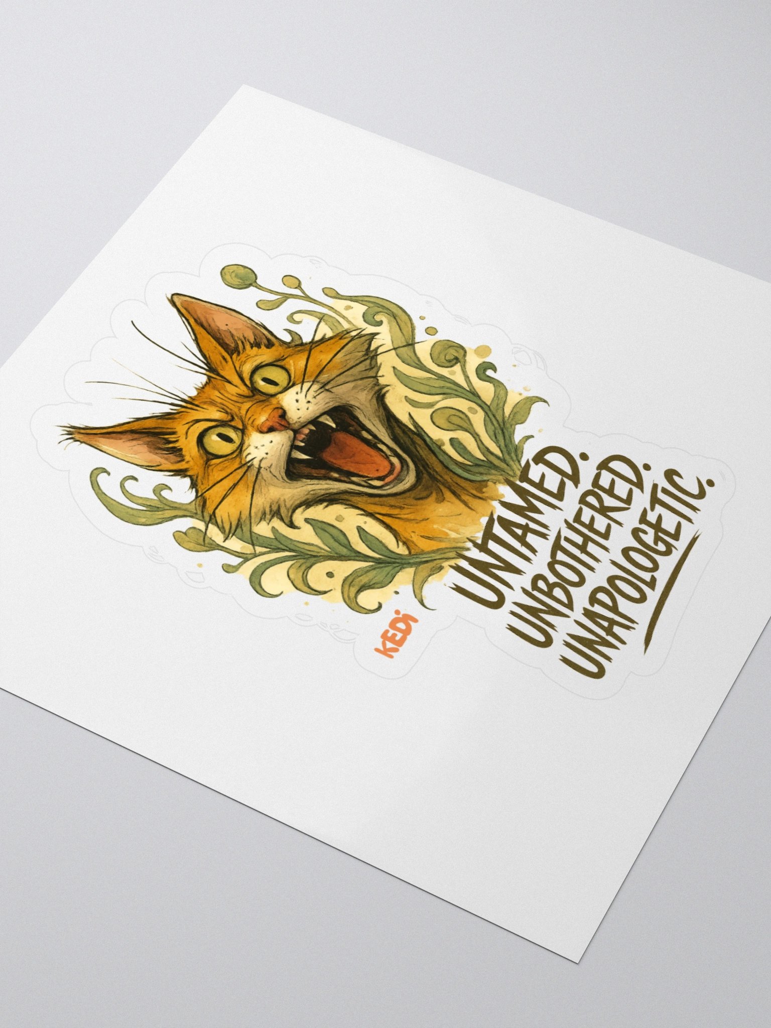 Untamed Cat Collection Kiss Cut Stickers product image (3)