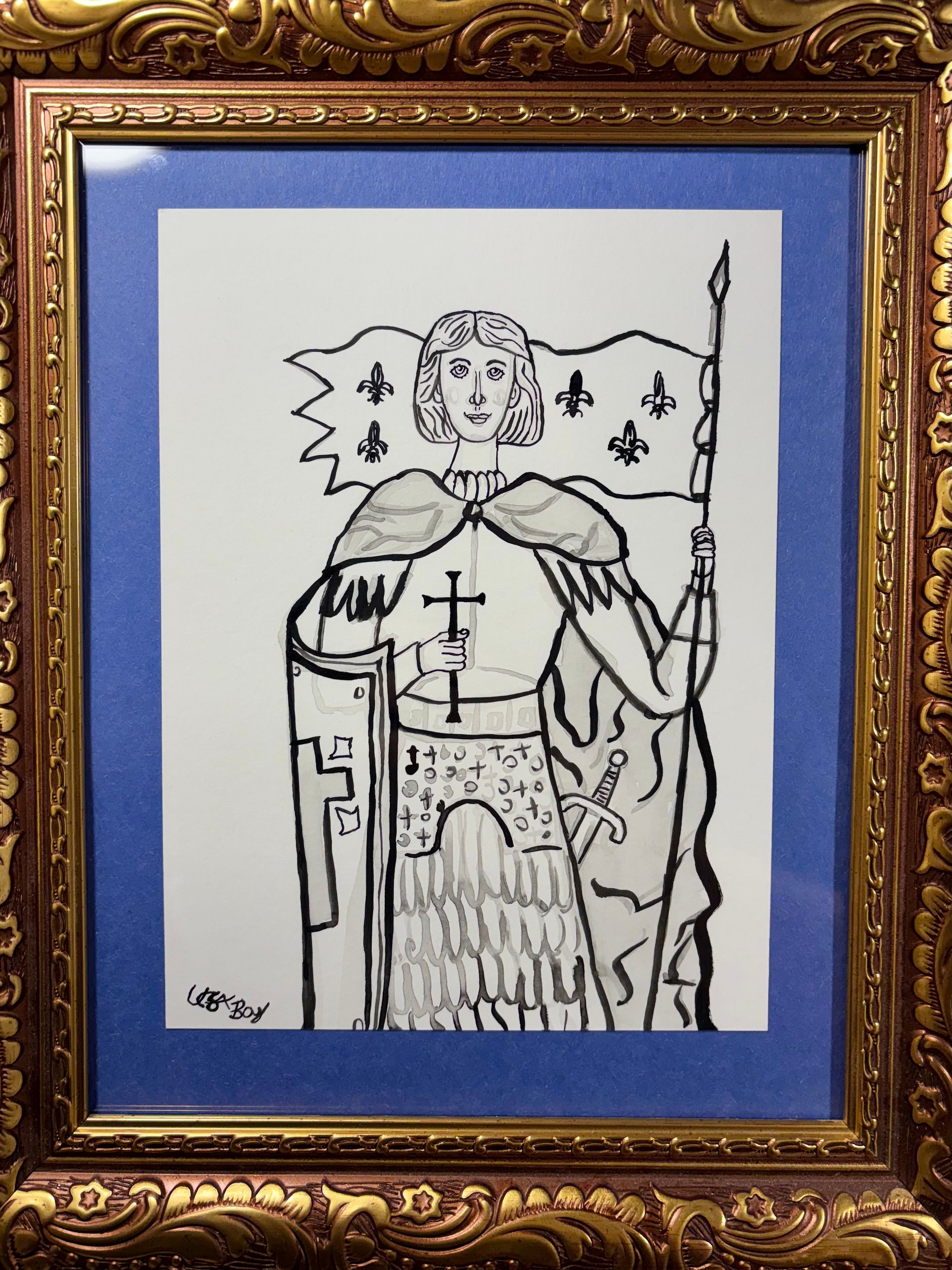 St. JOAN OF ARC Framed Ink Drawing product image (7)