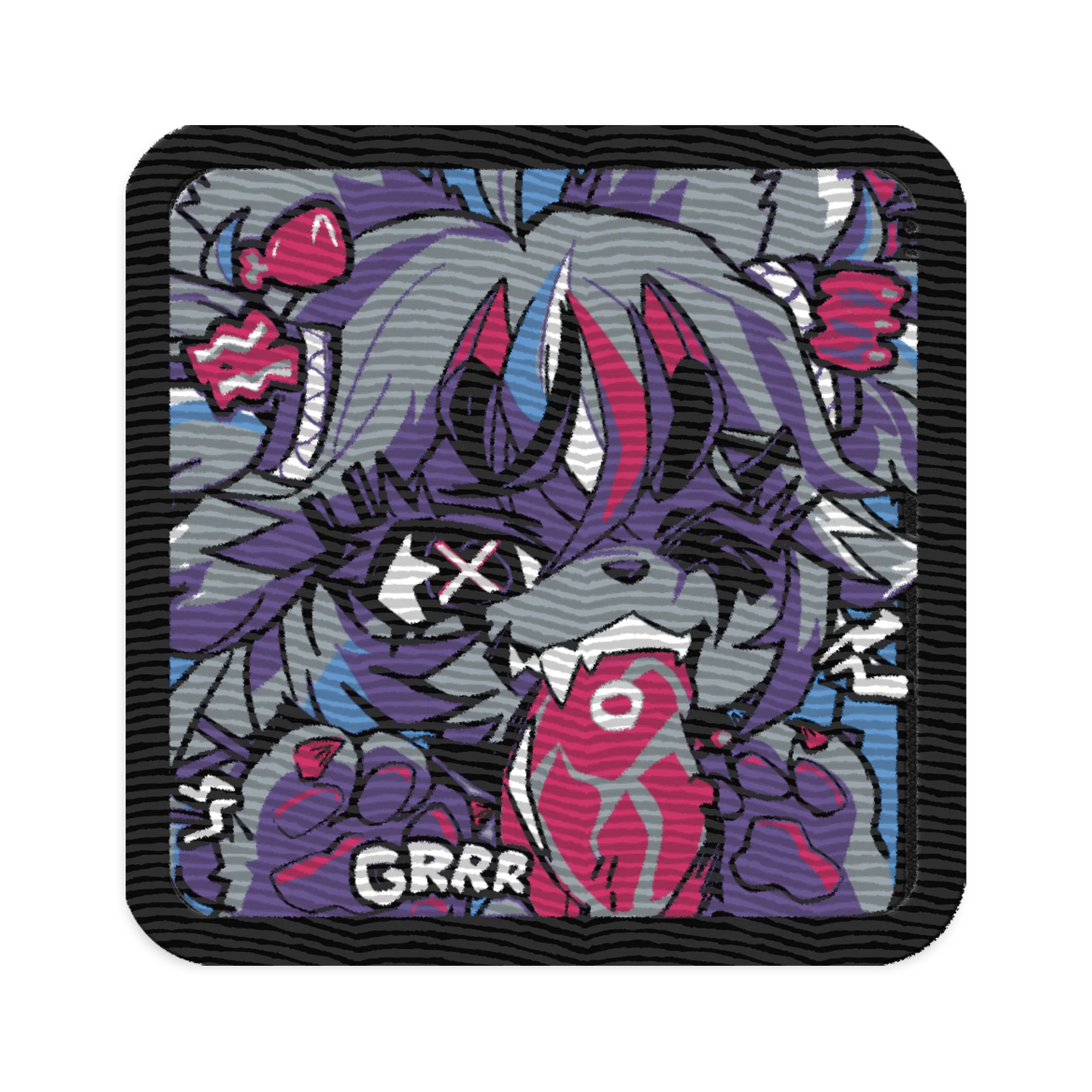 GRRr Graffiti Wolf Embroidered Patch product image (1)