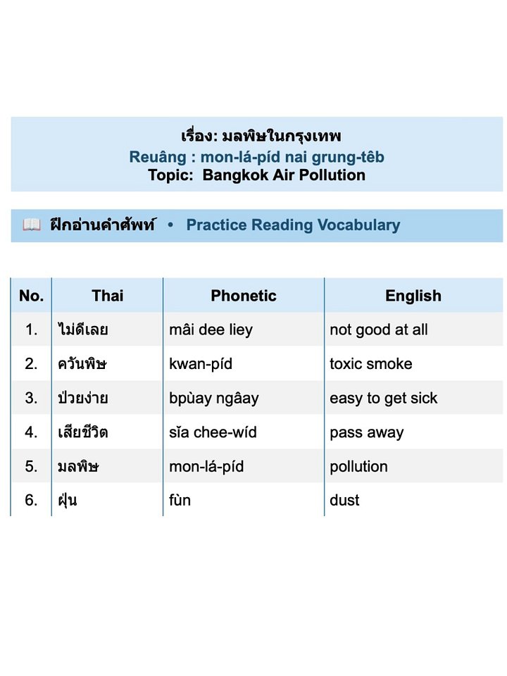 Ebook Thai Conversation : Bangkok Pollution product image (2)