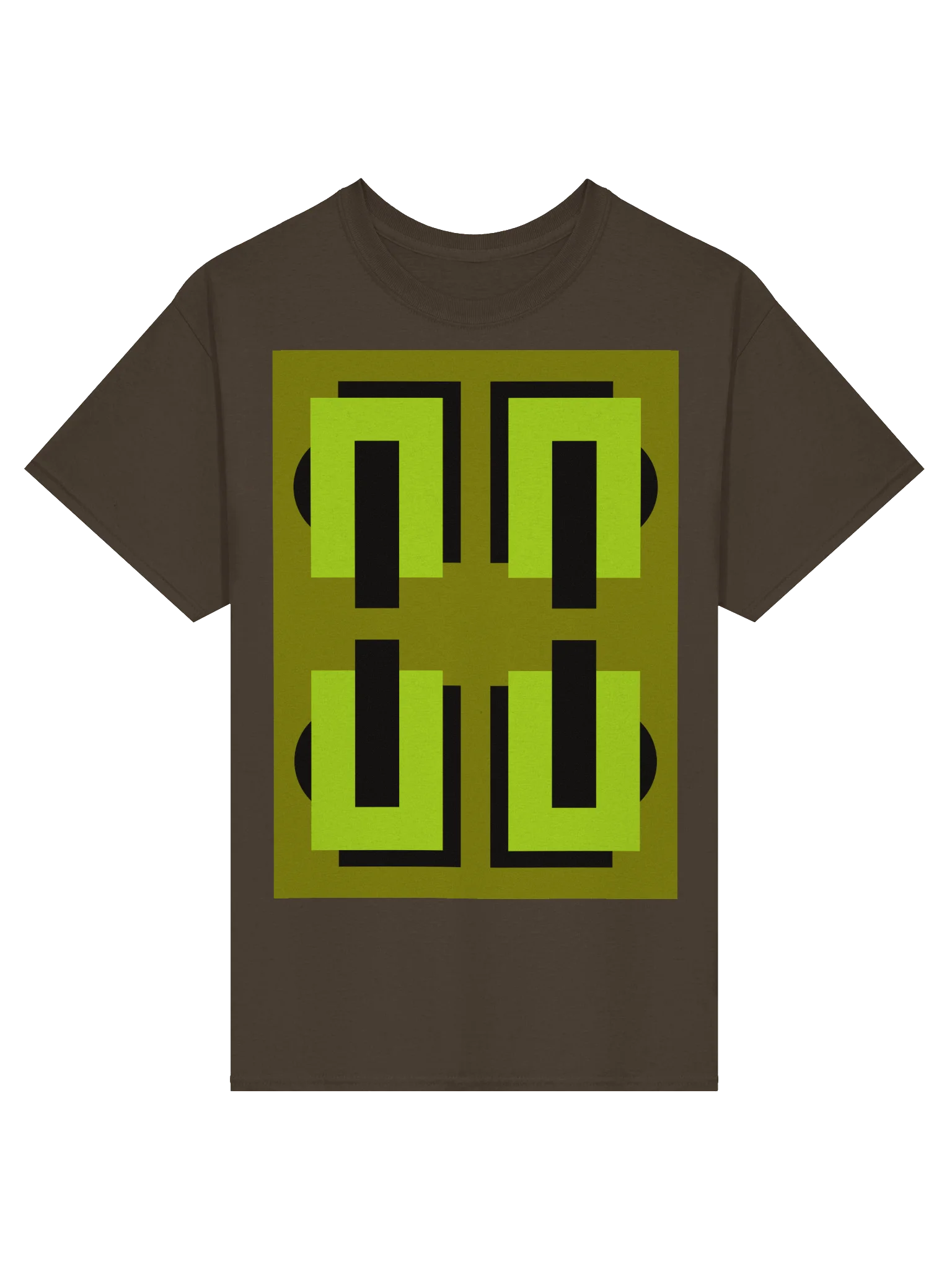 Geometric Green Grid T-Shirt product image (1)