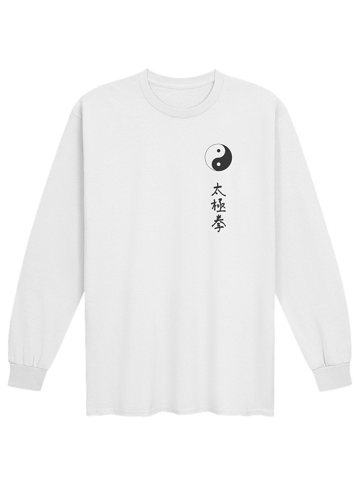 "TAI CHI LOGO" LONG SLEEVE WHITE TEE product image (1)