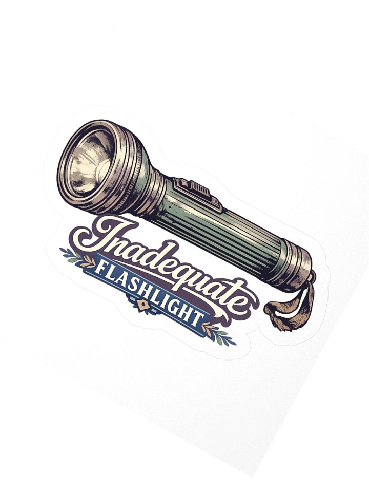INADEQUATE FLASHLIGHT STICKER product image (2)