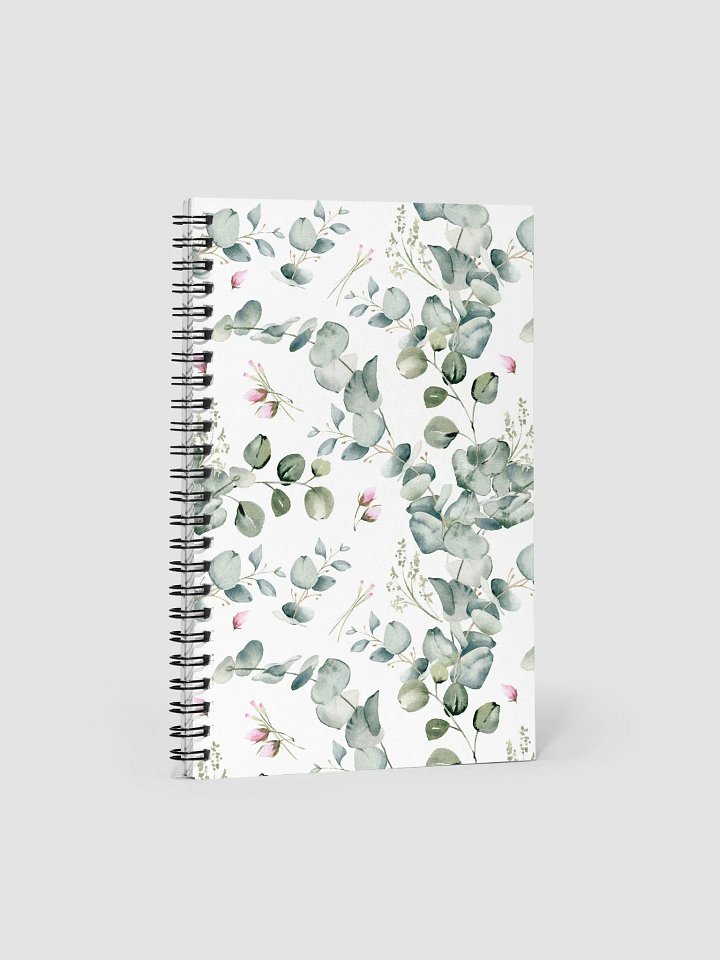 Eucalyptus and Pink Flowers Spiral Notebook product image (1)