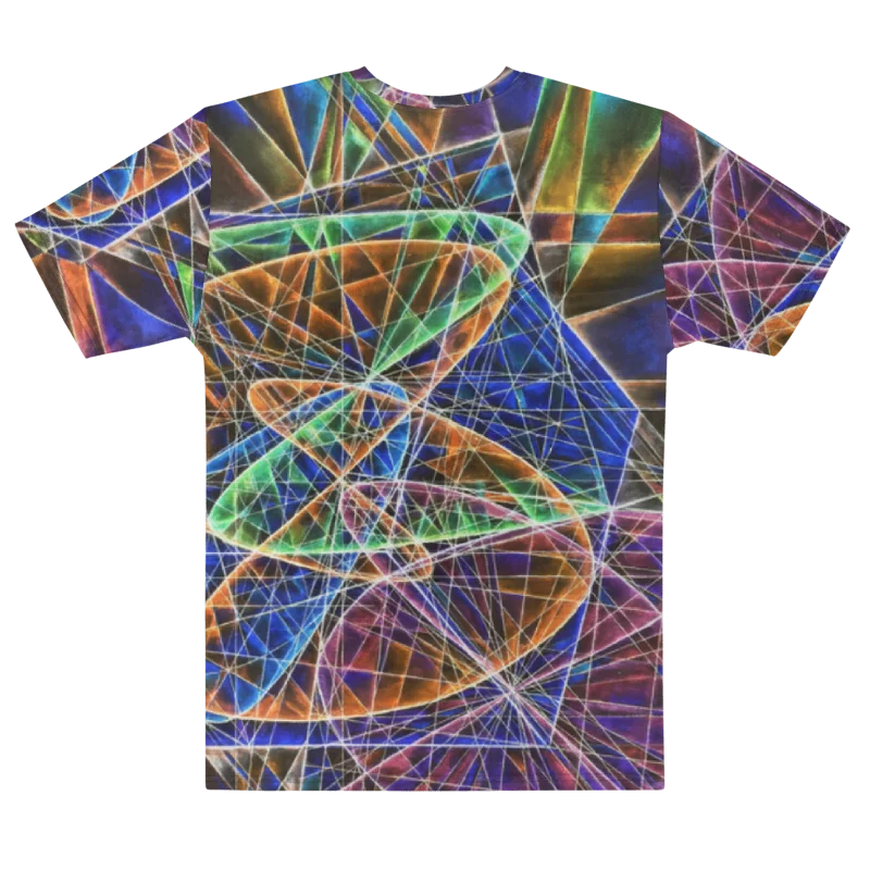 Lissajous Trilogy - Geometric Negative Art Men's Crew Neck T-Shirt product image (4)