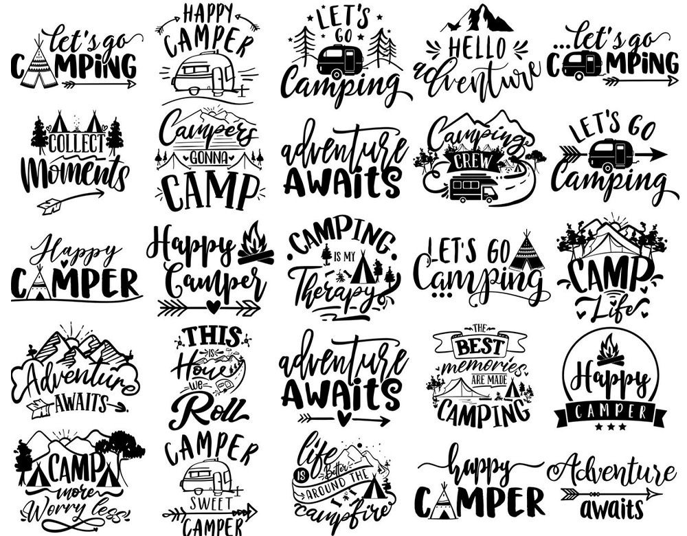 120 Camping SVG Bundle for Cricut | Camper SVG PNG DXF EPS | Camp Life SVG Files for Mugs & Shirts Instant Download product image (4)