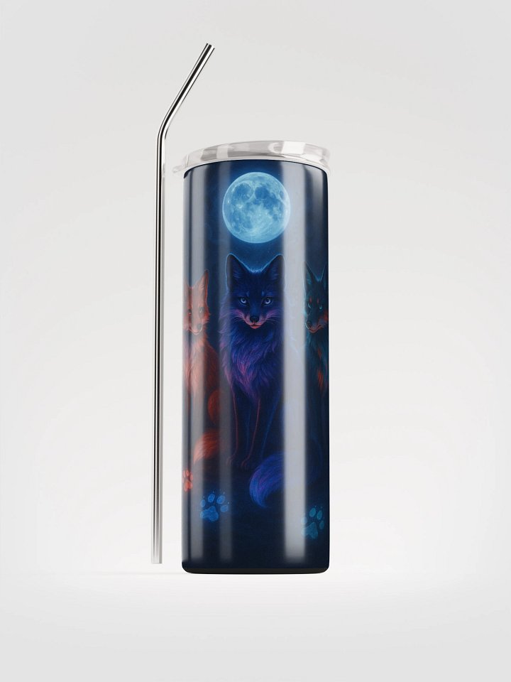 ShadowAura Neon Fox Trio Stainless Steel Tumbler product image (1)