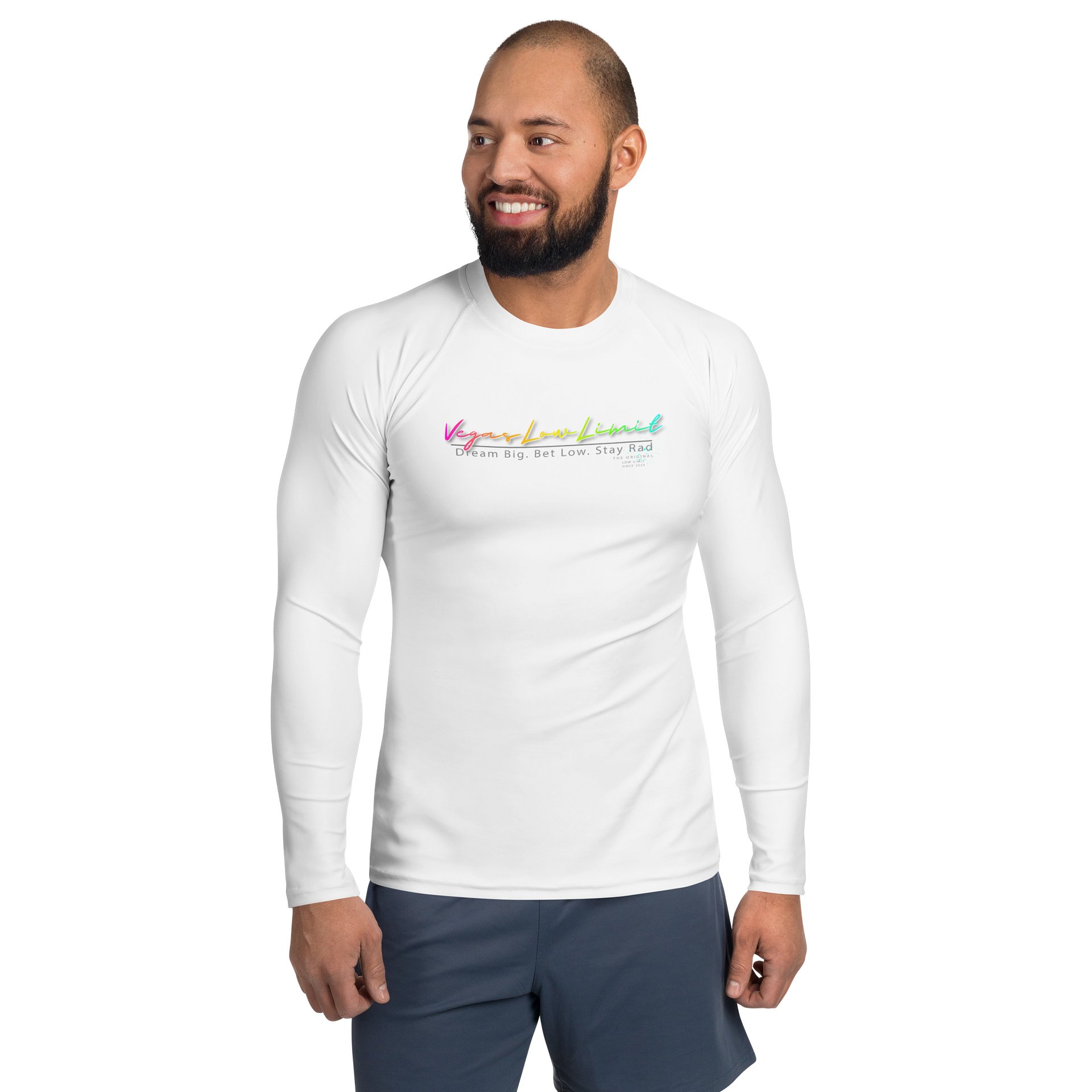 Vegas Low Limit Men's Rash Guard - White product image (1)