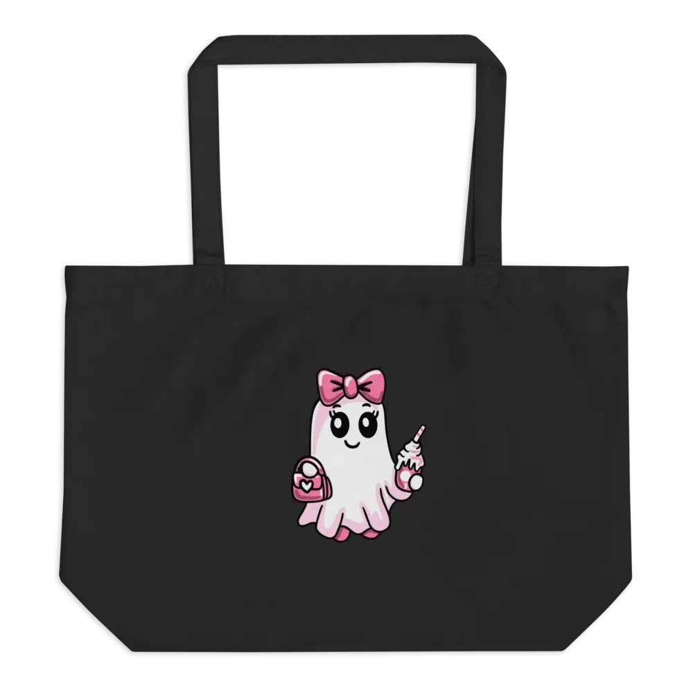 Cute Ghost Organic Cotton Tote product image (1)