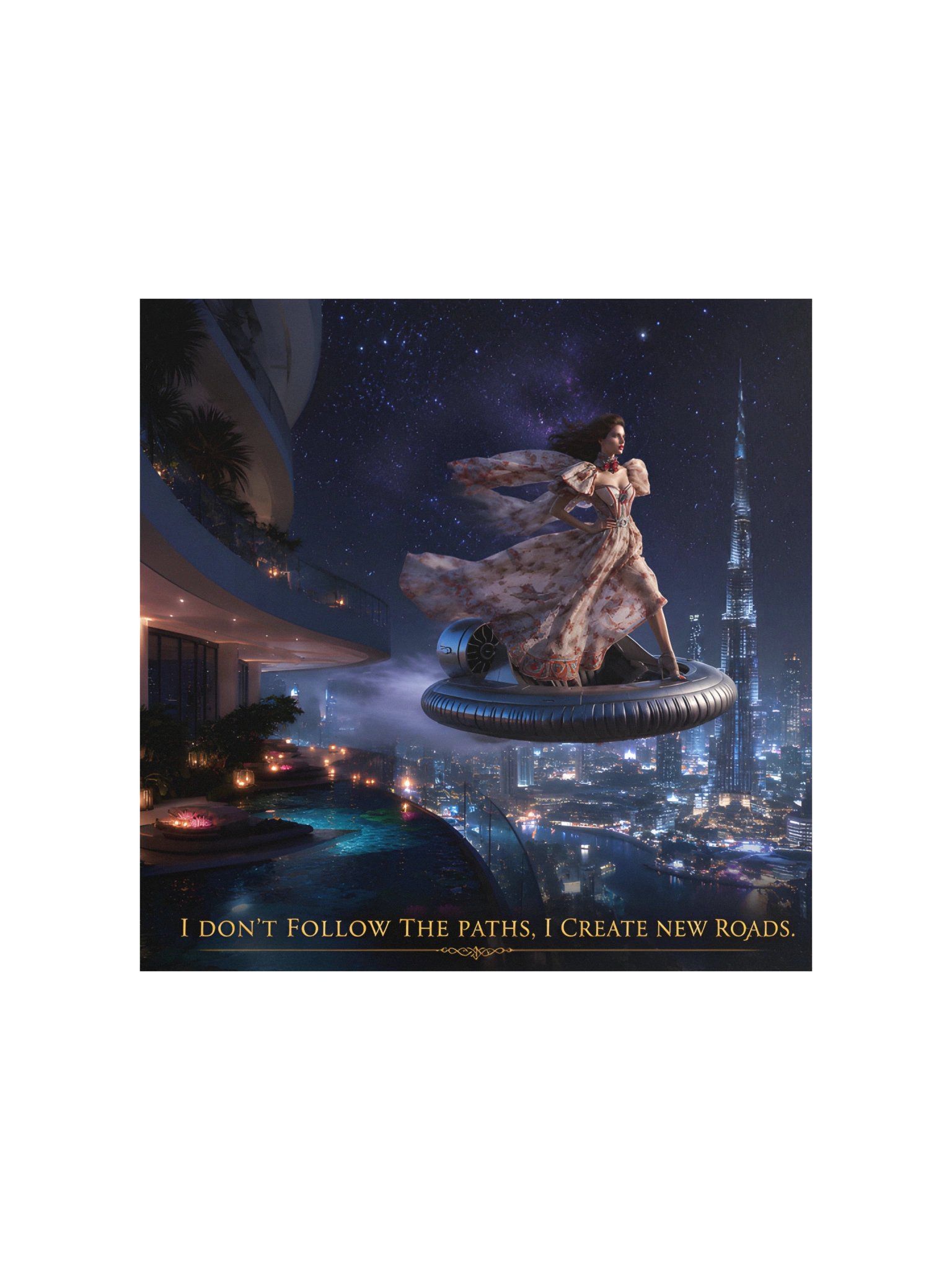 Futuristic Woman Empowerment Poster, Future Tech, Gamer & Entrepreneur 10x10 Digital Art product image (3)