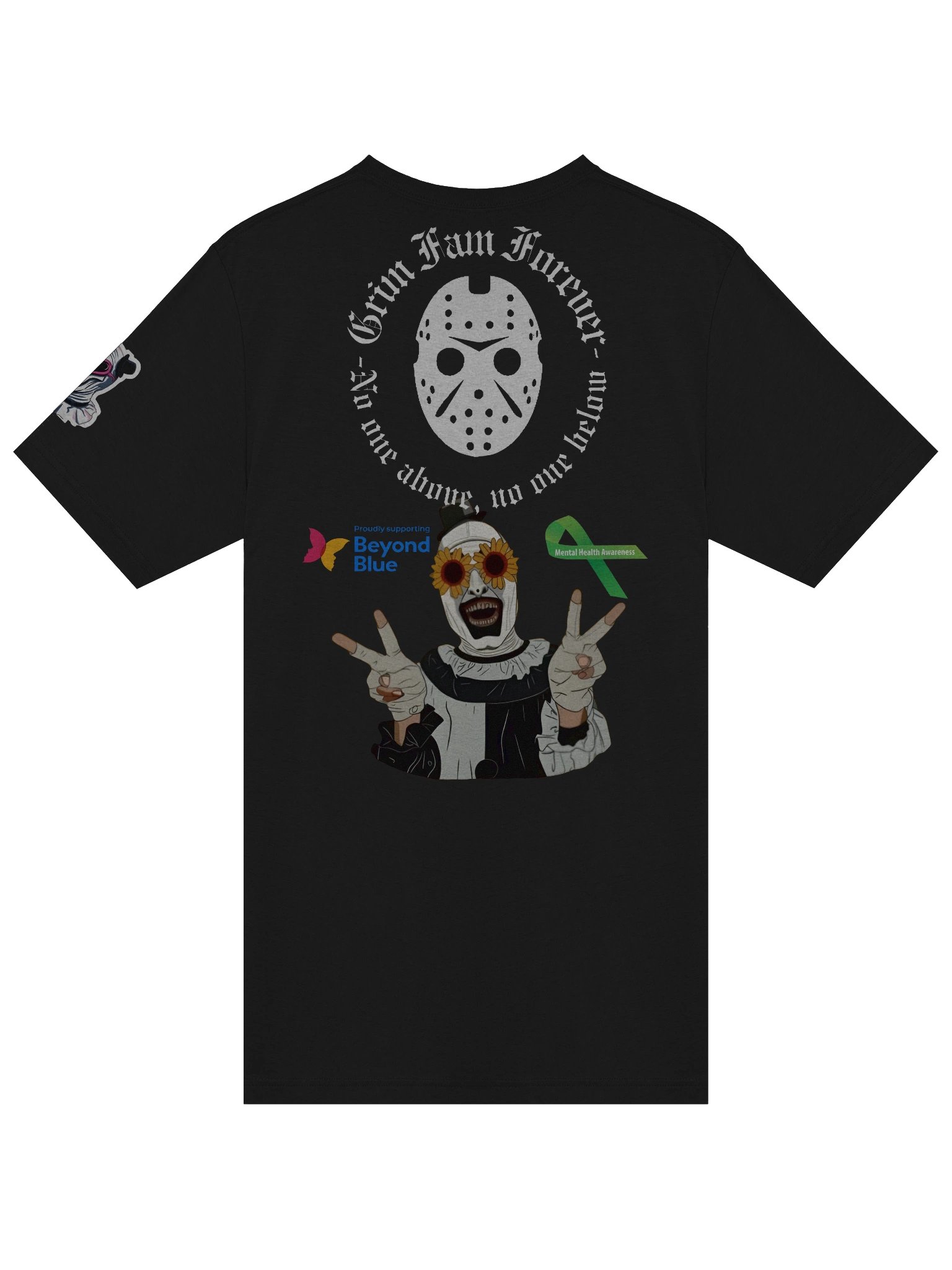 GRIM FAM - ART THE CLOWN — “PEACE, LOVE & CHAOS” EDITION - SHIRT #2 Avail in ALL colors product image (2)