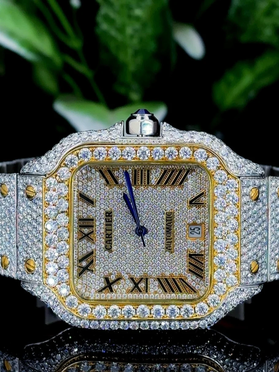 Krushnam's Gold White Dual-tone Cartier with Roman Letter product image (1)