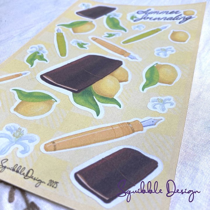 Paper Sticker Sheet - Summer Journaling product image (2)