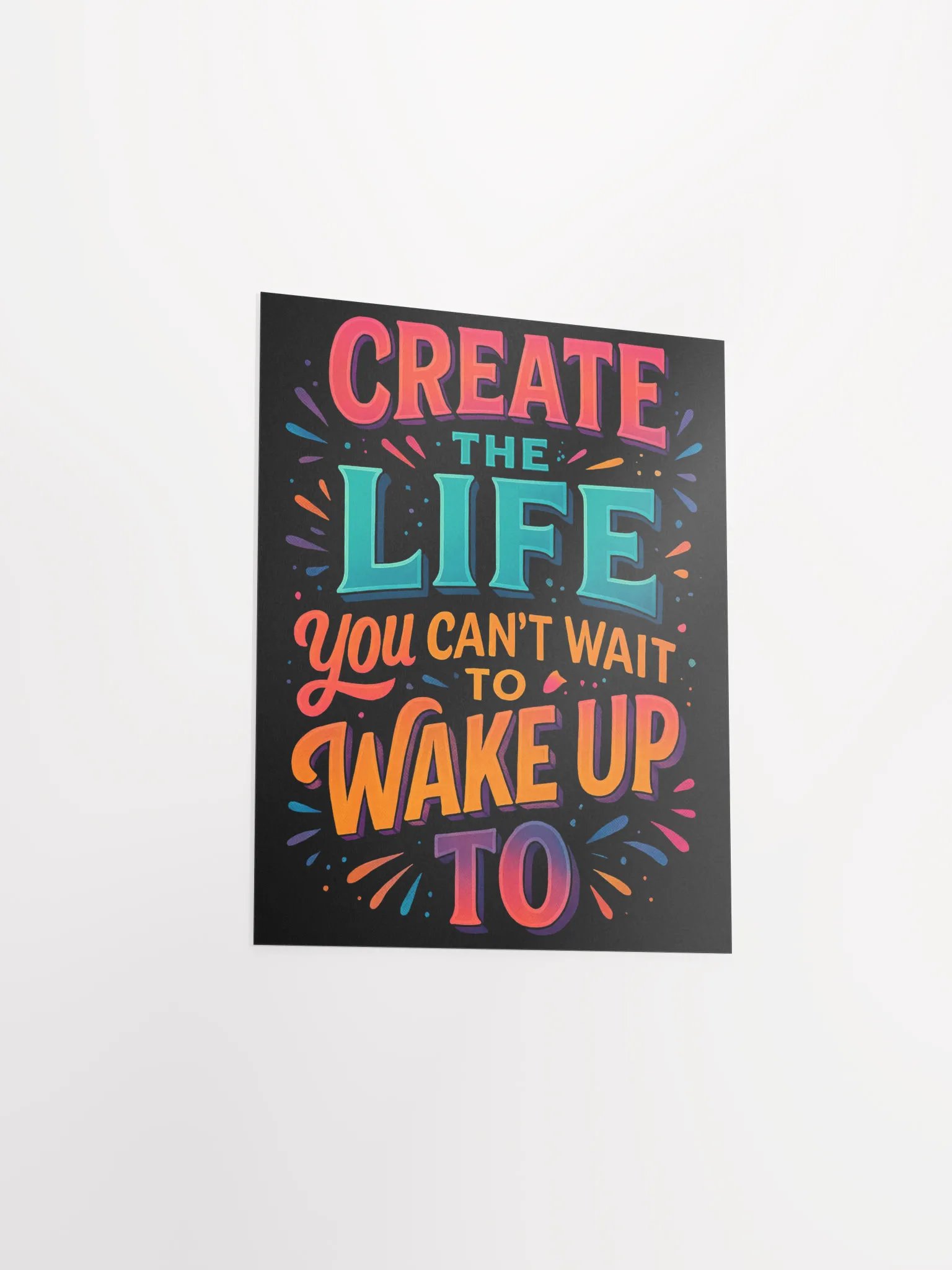 Create the Life – Bold Typography Wall Art Print product image (11)