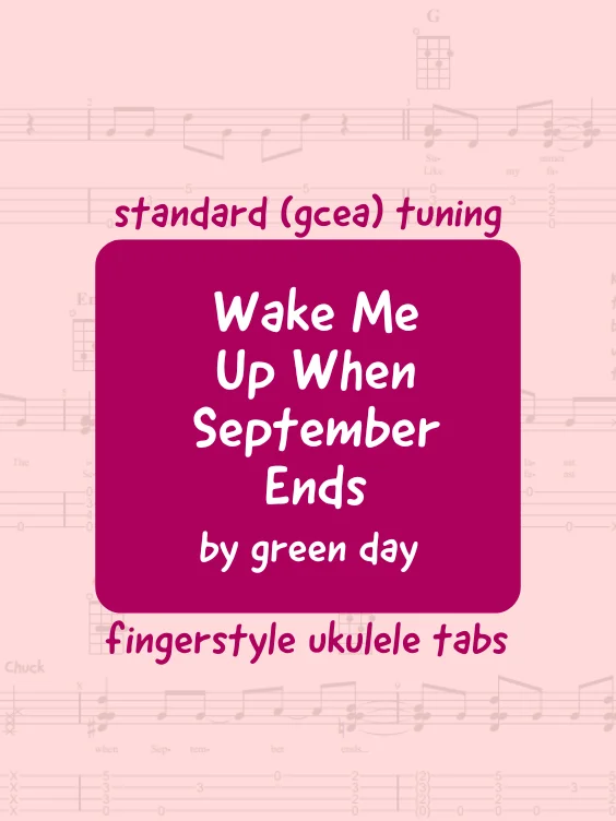 Green Day - Wake Me Up When September Ends (uke tabs) product image (1)