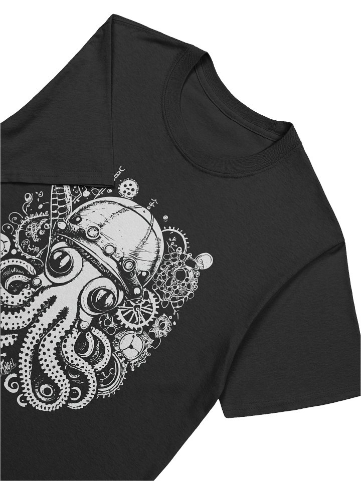 FrankenAngel SteamPunk Octopus T-Shirt / White print / Gildan Unisex Softstyle T-Shirt product image (2)