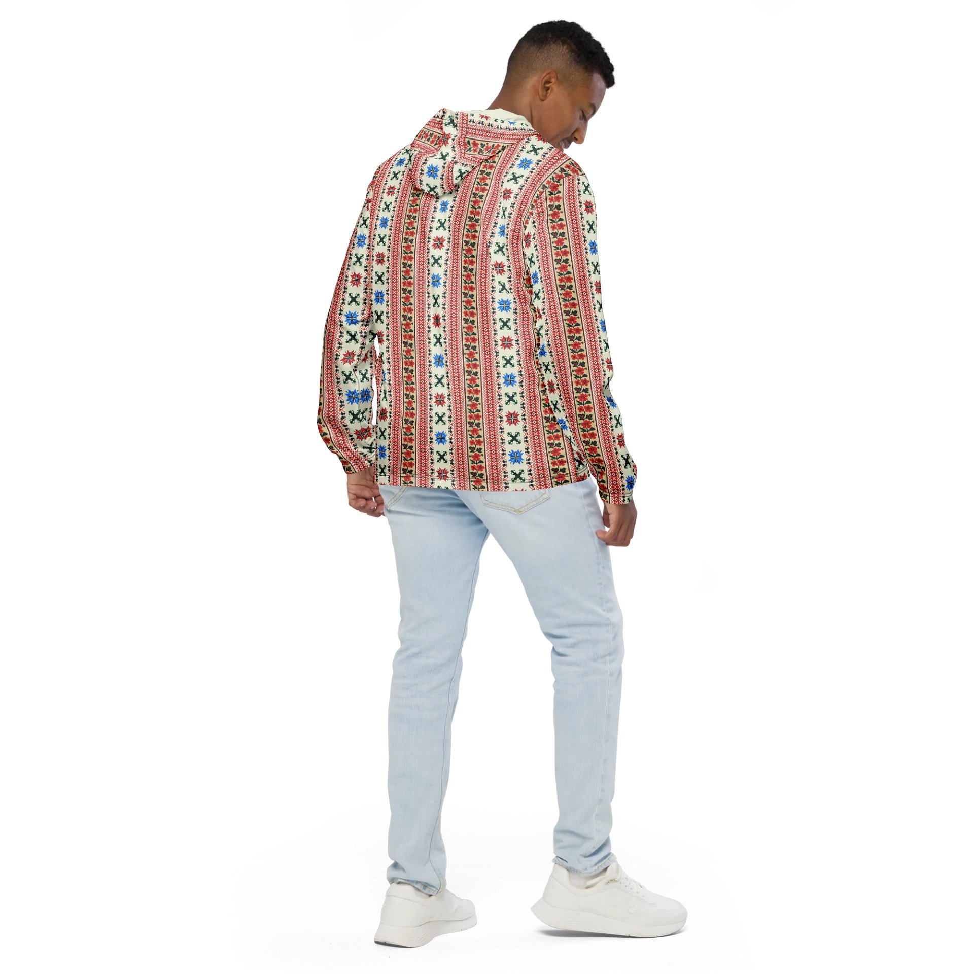Neutral Tatreez Jacket Unisex Windbreaker product image (7)