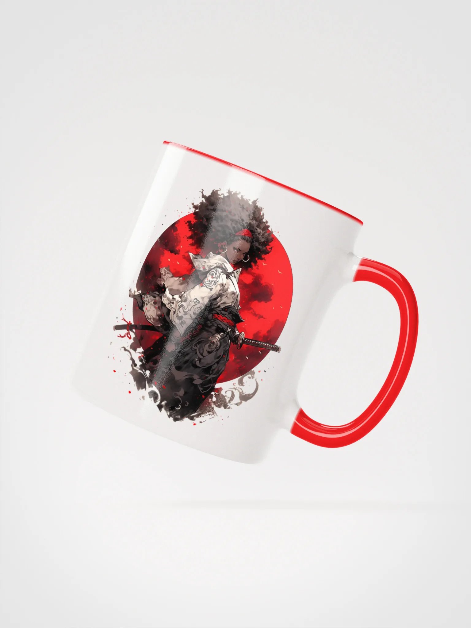 Afro Katana Warrior Girl Ceramic Mug product image (2)