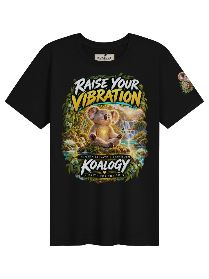 Raise Your Vibration black statement tee