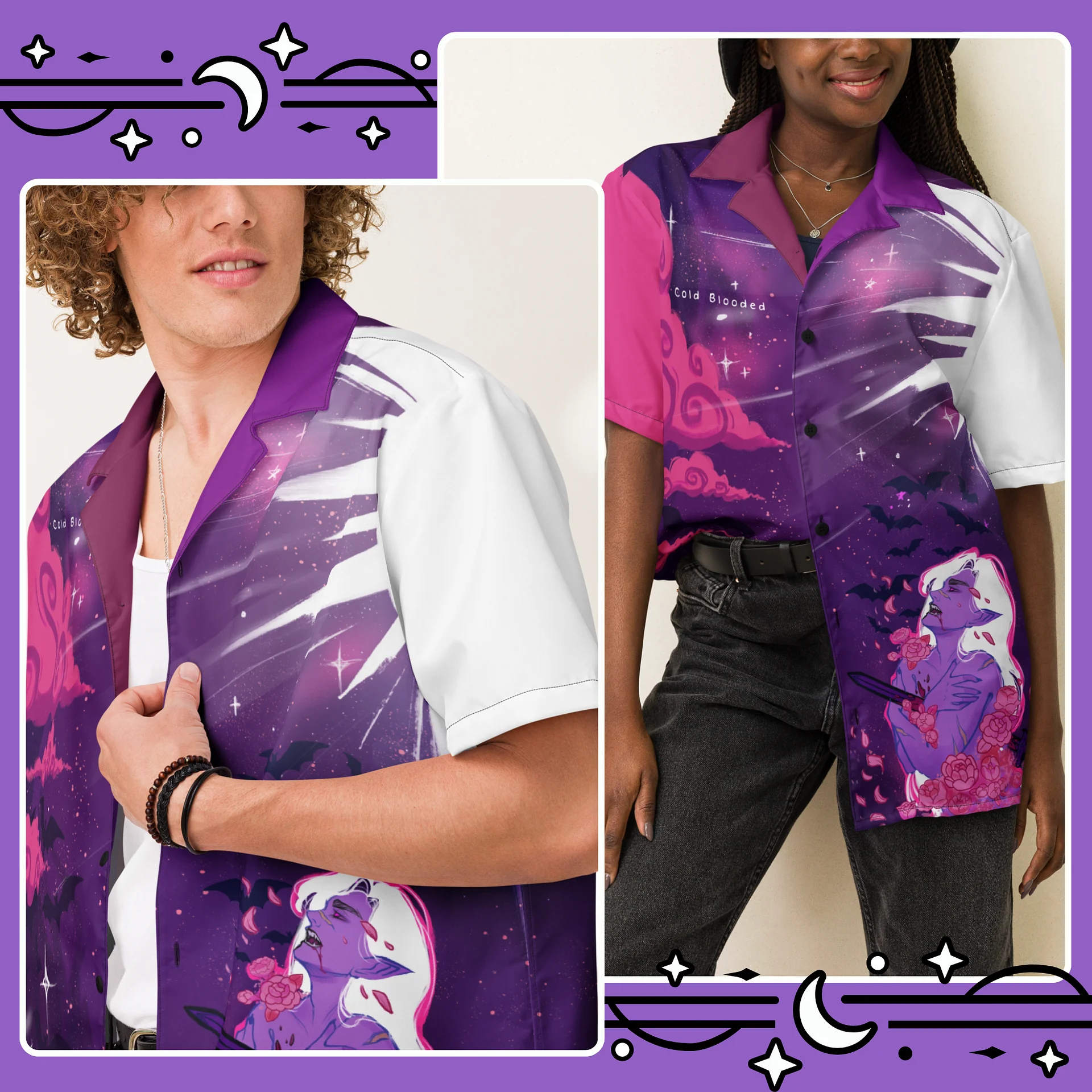 Almondsexual Subtle Pride Vampire Button Up Shirt product image (3)
