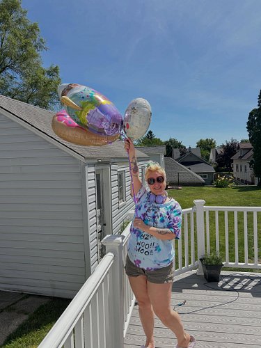 Its my birthday and I’m 42! Last night I made this shirt that says HEY SJA YAY 42 WOO WOO! and Josh surprised me with a scoot...