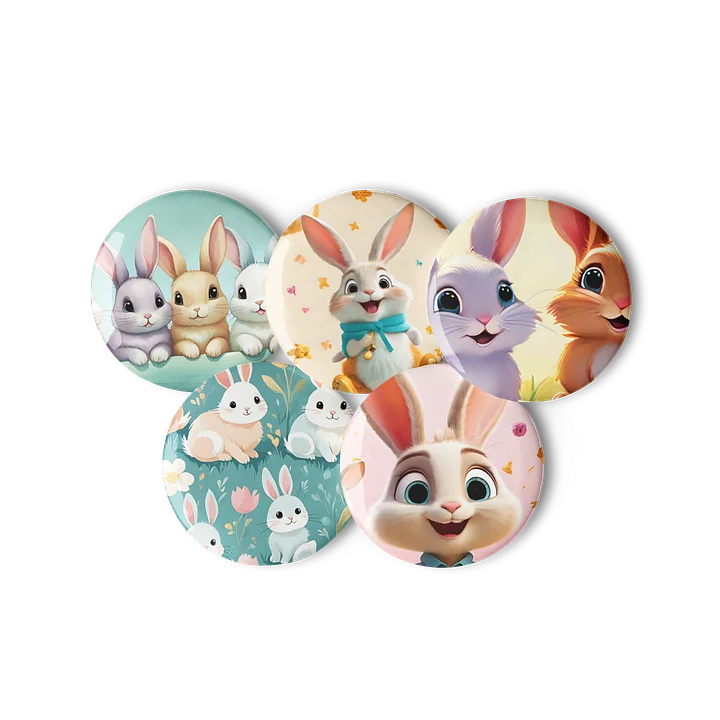Cute Bunny Pin Button Set product image (3)