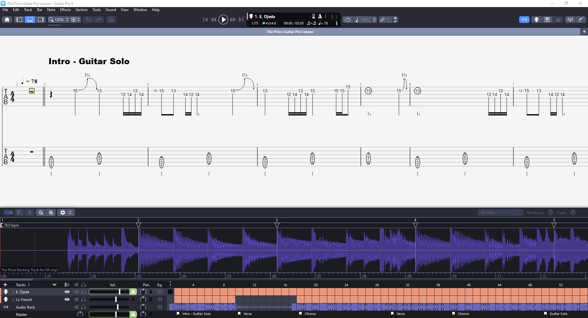 The Price PDF TAB + Backing Track MP3 product image (3)
