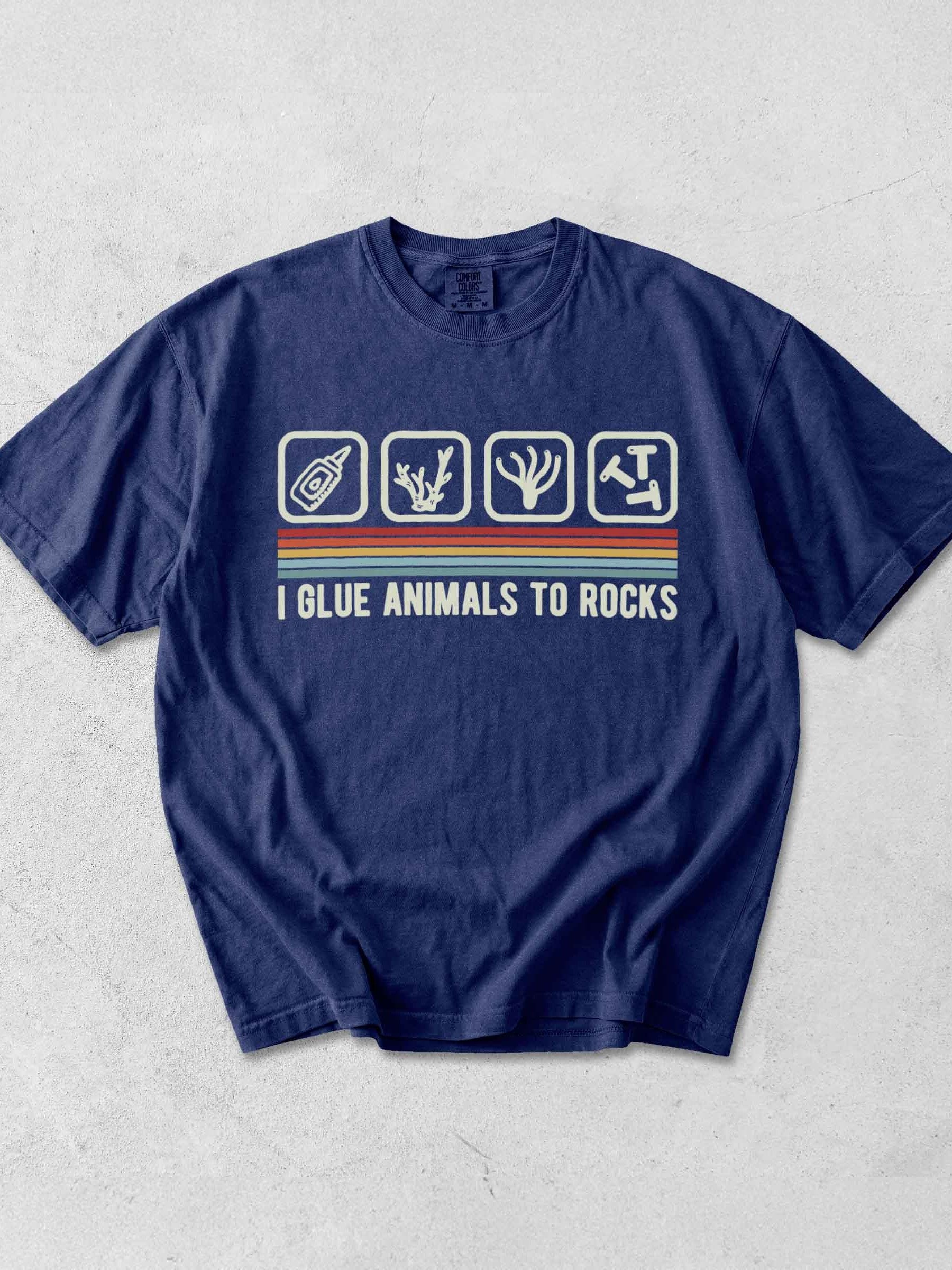 I Glue Animals to Rocks Shirt – Funny Reef Tank Coral Fragging Tee for Reef Aquarium Keepers product image (1)