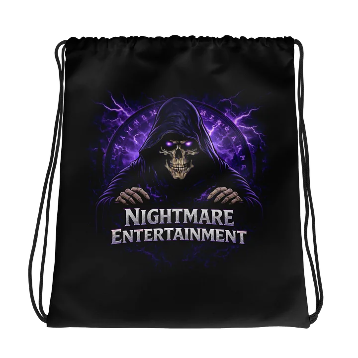 Nightmare Entertainment Drawstring Backpack product image (1)