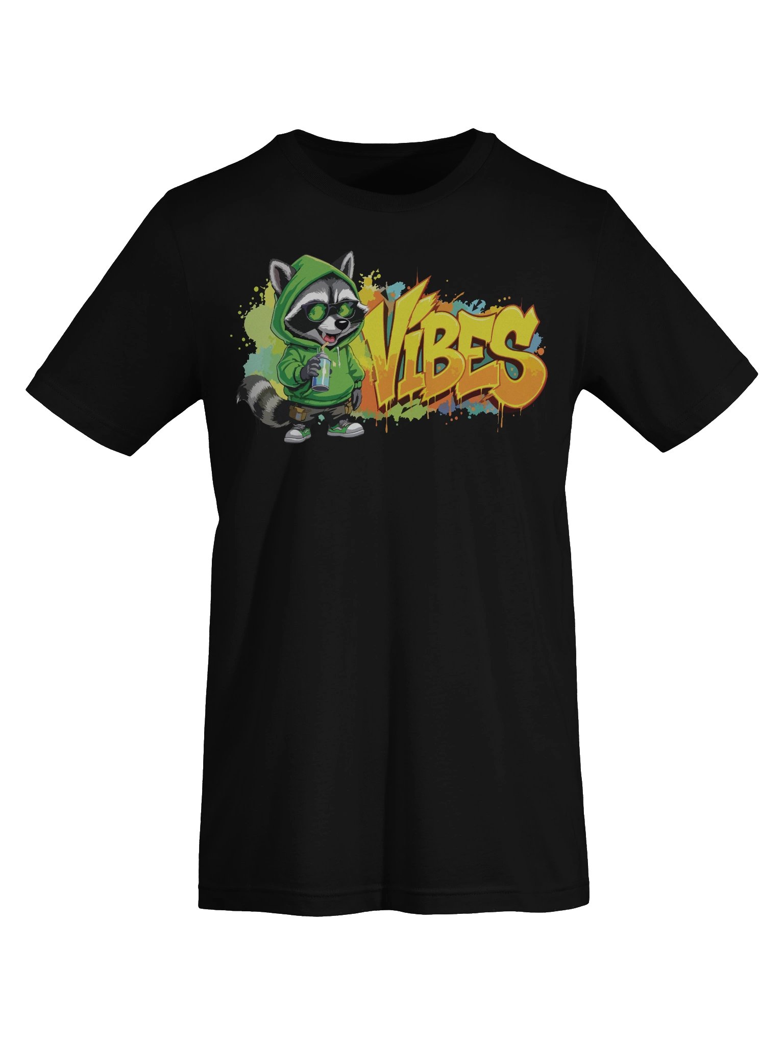 Cool Vibes Raccoon T-Shirt - Unisex T-Shirt – Premium Printed T-Shirt for Everyday Casual & Streetwear product image (7)