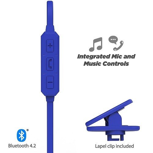 Scosche BT102 Wireless Bluetooth Earbuds - Hands-Free Mic & Controls (Blue) product image (2)