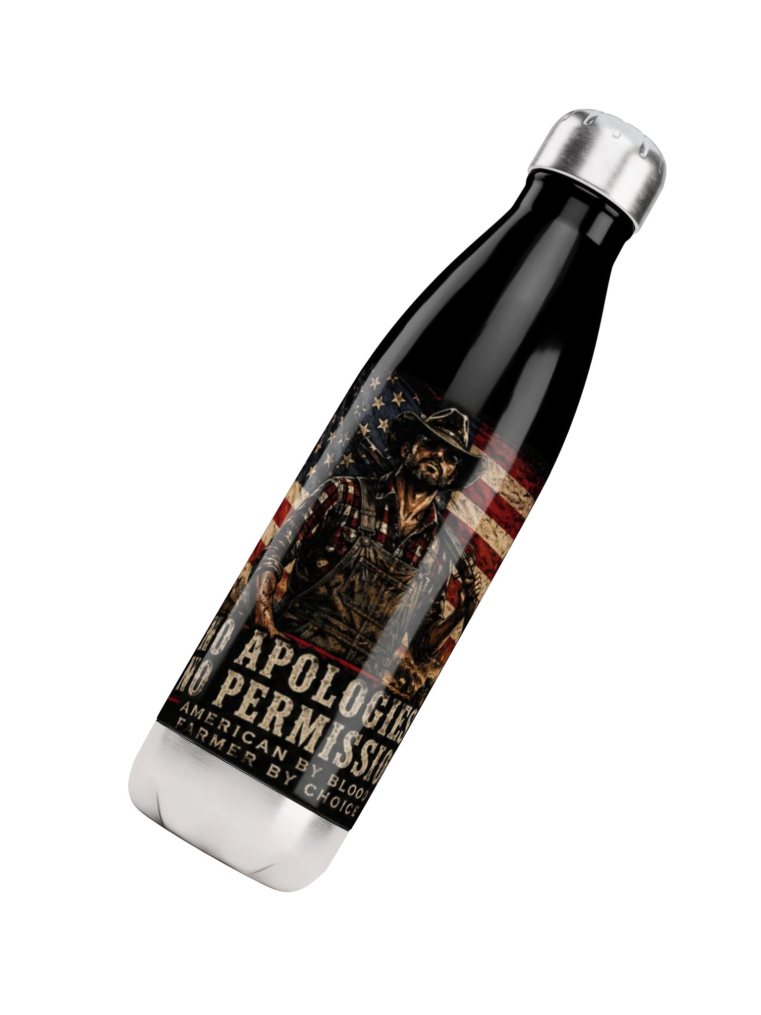 No Apologies - No Permission Statement Water Bottle product image (4)