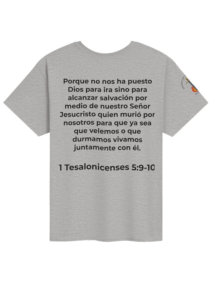 1 Tesalonicenses 5:9-10 "Alcanzar Salvación" Camisa con Escritura product image (1)