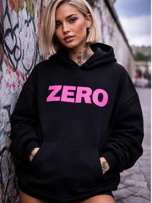 Bold Pink 'ZERO' Unisex Hoodie product image (1)