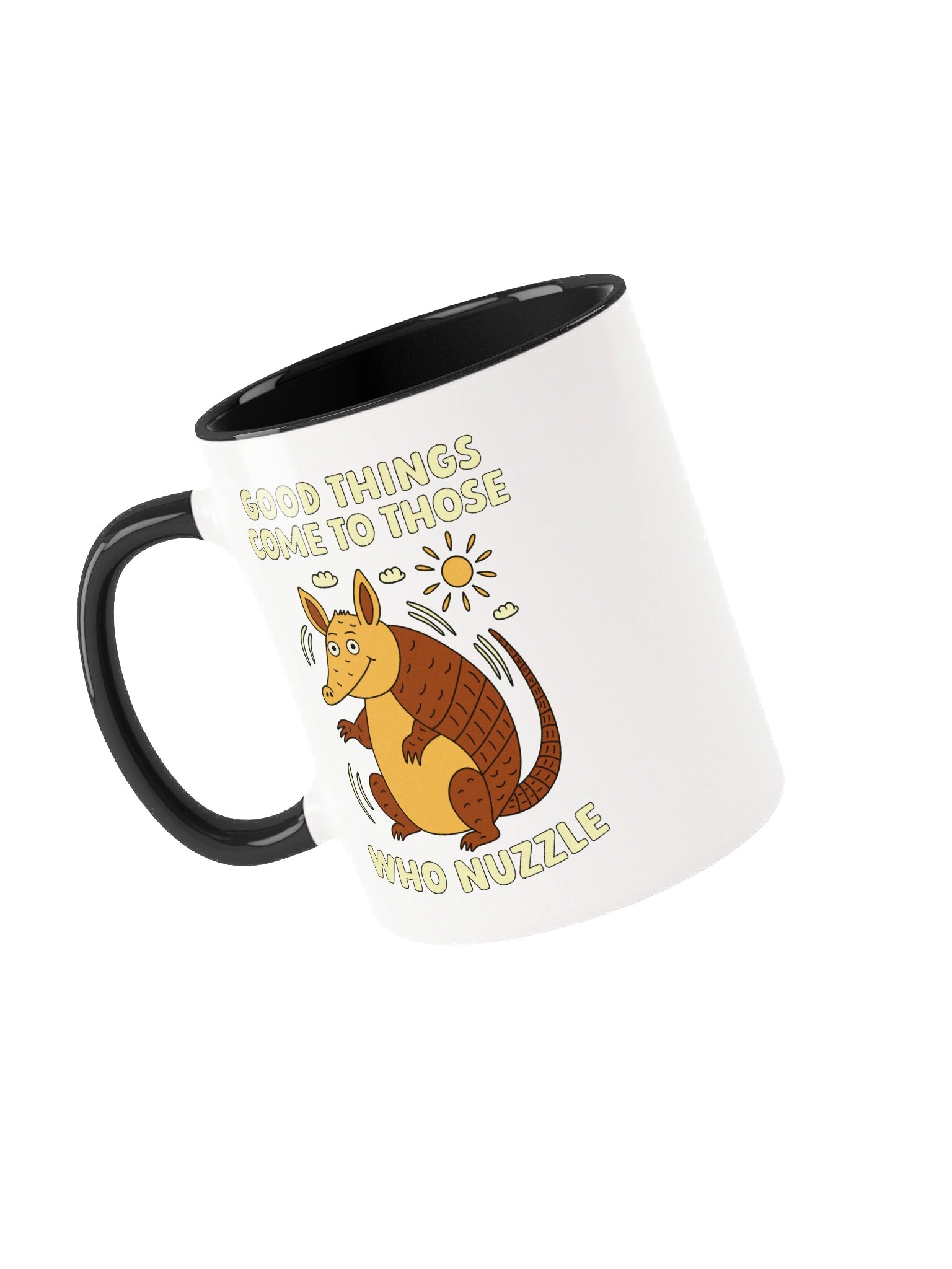 Good Things Come To Those Who Nuzzle Armadillo Mug product image (3)