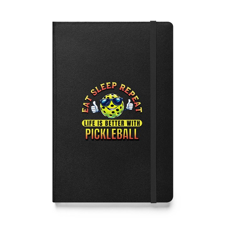 Eat Sleep Repeat Pickleball Thumbs Up Fun Hardcover Notebook product image (1)