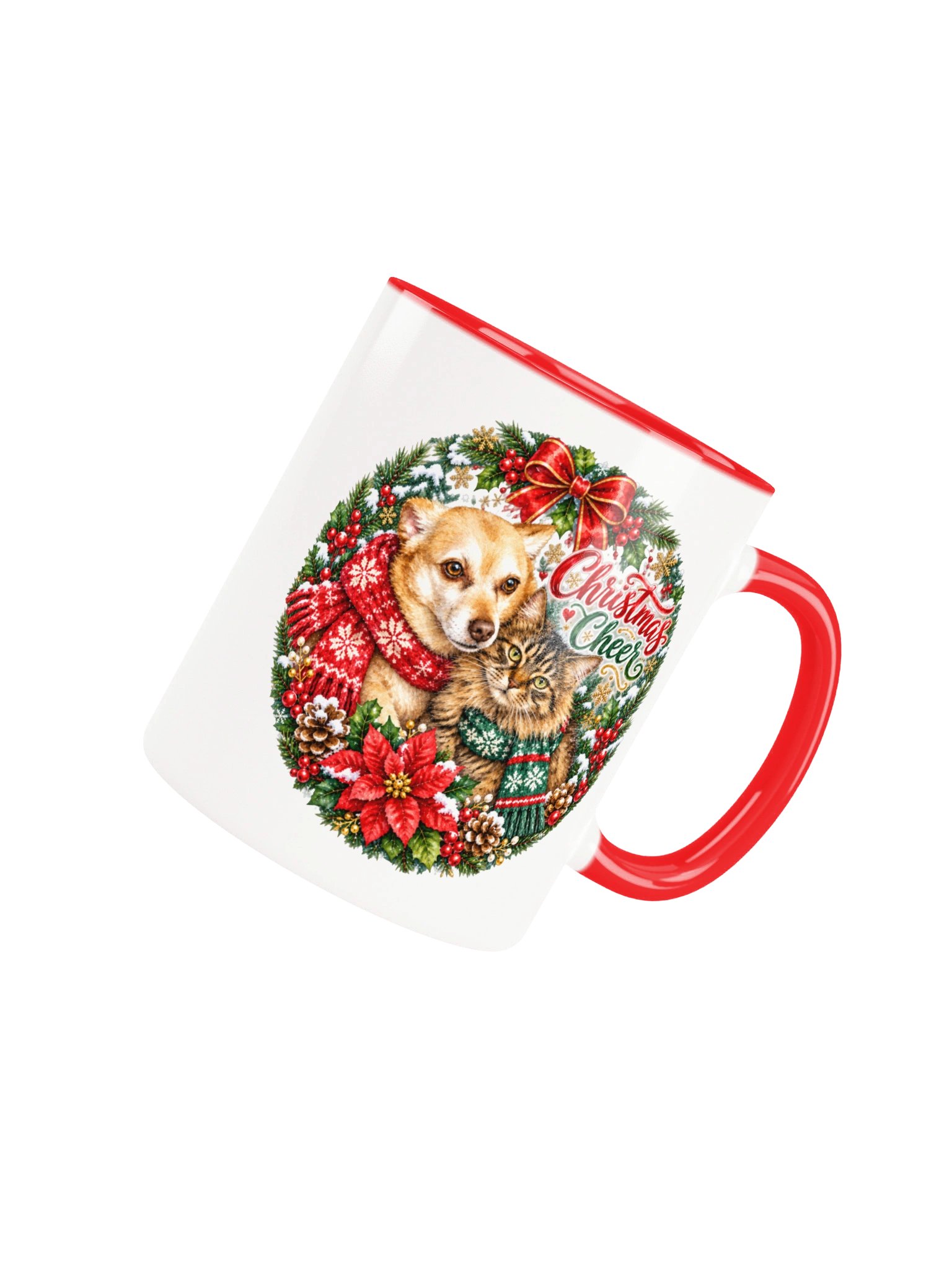 Christmas Cheer Cat and Dog Holiday Mug product image (24)