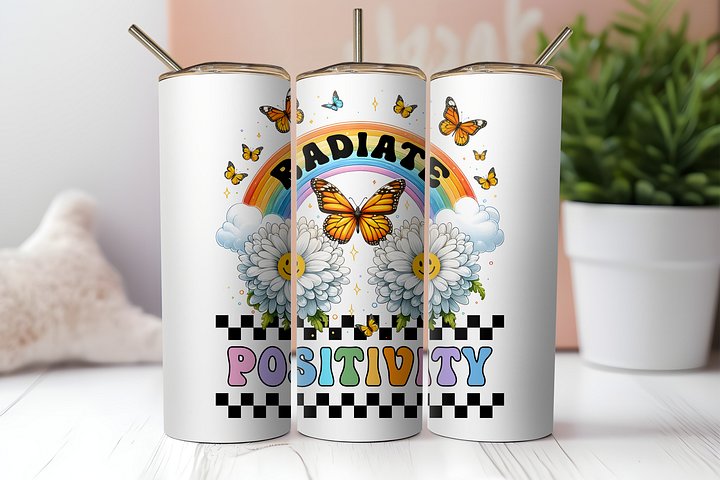 Radiate Positivity Stainless Steel Tumbler product image (2)