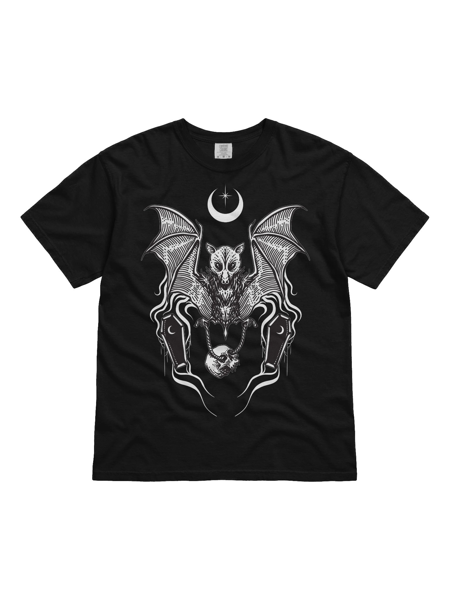 Gothic Bat and Skull Comfort Tee product image (3)