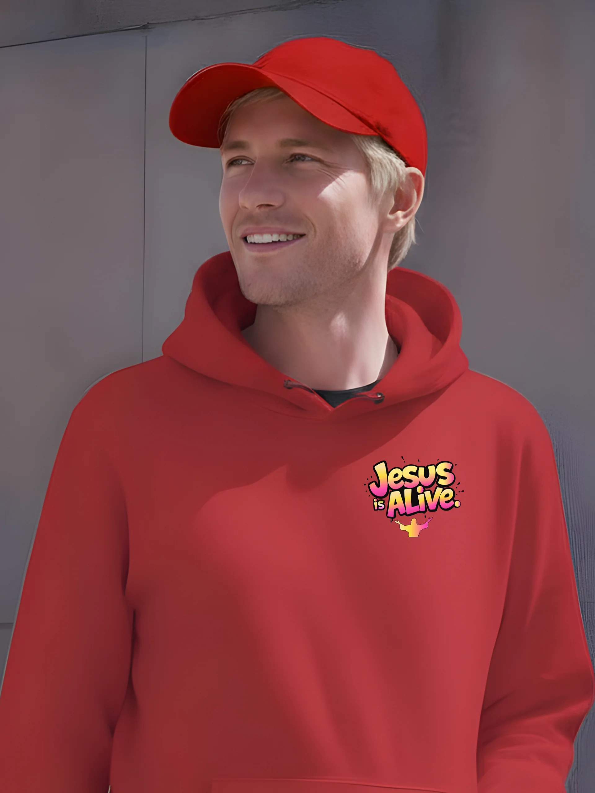 Jesus Is Alive Hoodie with Wrist Embroidery product image (1)