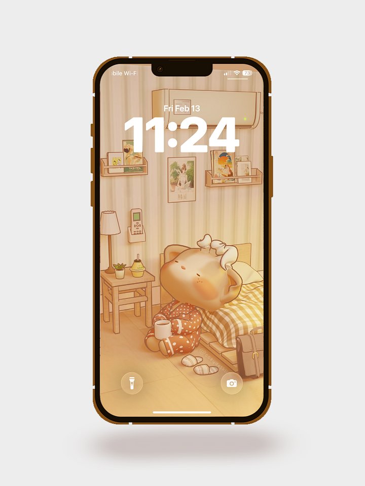 Free "Sleepy Days" Cozy Night iPhone Wallpaper | Cozy Desk Life product image (1)